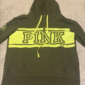 Pink Quarter Zip Sweatshirt, size large